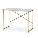 Ver imagem 2 de Aparador Steel 76 Cm Estilo Industrial com Pés em Aço Dourado/branco