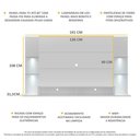 Ver imagem 4 de Painel TV 60" com 4 Leds Vegas Multimóveis V3396 Branco
