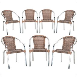 7 Cadeira Maresia Aluminio Polido Fibra Sintetica Tr. Simples - Argila - 1