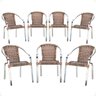 7 Cadeira Maresia Aluminio Polido Fibra Sintetica Tr. Simples - Argila - 1
