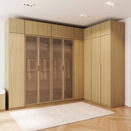 Guarda-Roupa Modulado de Canto 10 Peças 18 Portas com 4 Portas Reflecta Jade Cabecasa Madeiramadeira - 1
