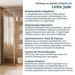 Guarda-Roupa Modulado de Canto 10 Peças 18 Portas com 4 Portas Reflecta Jade Cabecasa Madeiramadeira - 17