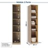 Guarda-roupa Modulado de Canto 10 Peças 18 Portas Jade CabeCasa MadeiraMadeira - 11