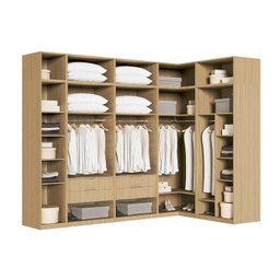 Guarda-Roupa Modulado de Canto 10 Peças 18 Portas com 4 Portas Reflecta Jade Cabecasa Madeiramadeira - 5