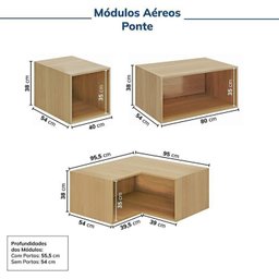 Guarda-Roupa Modulado de Canto 10 Peças 18 Portas com 4 Portas Reflecta Jade Cabecasa Madeiramadeira - 15