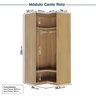 Guarda-roupa Modulado de Canto 10 Peças 18 Portas Jade CabeCasa MadeiraMadeira - 14