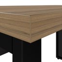 Ver imagem 5 de Escrivaninha Mesa Escritório Diretor em L 120cm Espresso Móveis Calvi e Preto Marrom