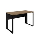 Ver mais imagens de Escrivaninha Mesa Escritório Diretor em L 120cm Espresso Móveis Calvi e Preto Marrom