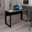 Ver imagem 3 de Escrivaninha Mesa Escritório Diretor em L 120cm Espresso Móveis Calvi e Preto Marrom