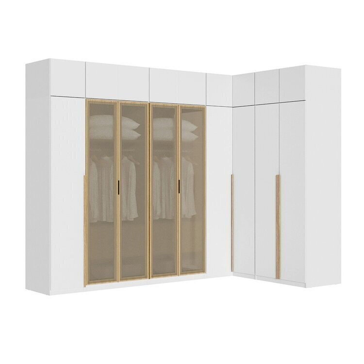 Guarda-roupa Modulado de Canto 10 Peças 18 Portas Jade Cabecasa Madeiramadeira - 19