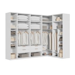Guarda-roupa Modulado de Canto 10 Peças 18 Portas Jade Cabecasa Madeiramadeira - 5