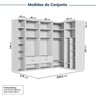 Guarda-roupa Modulado de Canto 10 Peças 18 Portas Jade CabeCasa MadeiraOriginals - 3