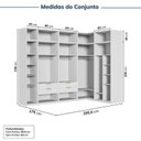 Ver imagem 3 de Guarda-roupa Modulado de Canto 10 Peças 18 Portas Jade CabeCasa MadeiraOriginals