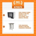 Ver imagem 3 de Kit - Forno Turbo Prp-004 Plus Digital 127v Preto + Bancada Mes-004 - Progás 127v