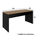 Ver imagem 3 de Escrivaninha Mesa Escritório Diretor em L com Gaveteiro Suspenso 150cm Espresso Móveis Calvi e Preto Marrom