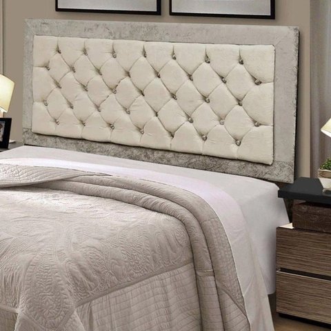 Cabeceira para Cama de Casal 140 cm Berlin Bege
