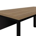 Ver imagem 5 de Escrivaninha Mesa Escritório Diretor em L 150cm Espresso Móveis Calvi e Preto Marrom