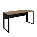 Ver mais imagens de Escrivaninha Mesa Escritório Diretor em L 150cm Espresso Móveis Calvi e Preto Marrom