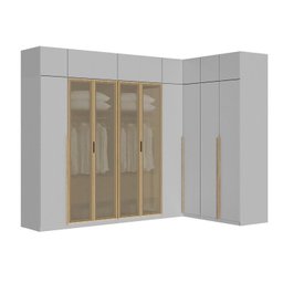 Guarda-Roupa Modulado de Canto 10 Peças 18 Portas com 4 Portas Reflecta Jade Cabecasa Madeiramadeira - 19