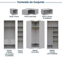 Ver imagem 4 de Guarda-Roupa Planejado de Canto 10 Peças 18 Portas Jade CabeCasa MadeiraOriginals Cinza/Urbano/Avelã