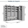 Guarda-roupa Modulado de Canto 10 Peças 18 Portas Jade CabeCasa MadeiraOriginals - 3