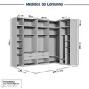Ver imagem 3 de Guarda-Roupa Planejado de Canto 10 Peças 18 Portas Jade CabeCasa MadeiraOriginals Cinza/Urbano/Avelã