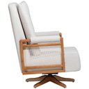 Ver imagem 6 de Poltrona de Amamentação com Balanço Giratória Líria D02 Linho Off White B-410 - Lyam Decor