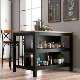 Bancada Ilha para Cozinha 2 Prateleiras Denver - 1
