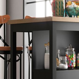 Bancada Ilha para Cozinha 2 Prateleiras Denver - 6