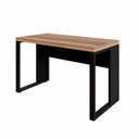 Ver imagem 4 de Escrivaninha Mesa Escritório Diretor em L com Gaveteiro Suspenso 120cm Espresso Móveis Macadâmia e Preto Marrom