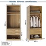 Guarda-roupa Modulado de Canto 8 Peças 10 Portas Jade CabeCasa MadeiraOriginals - 11