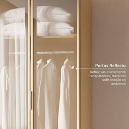 Guarda-Roupa Modulado de Canto 8 Peças 10 Portas com 2 Portas Reflecta Jade Cabecasa Madeiramadeira - 7