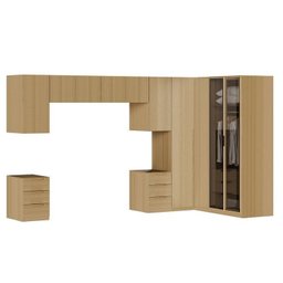 Guarda-Roupa Modulado de Canto 8 Peças 10 Portas com 2 Portas Reflecta Jade Cabecasa Madeiramadeira - 18
