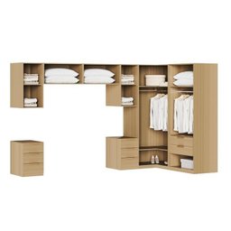 Guarda-Roupa Modulado de Canto 8 Peças 10 Portas com 2 Portas Reflecta Jade Cabecasa Madeiramadeira - 5