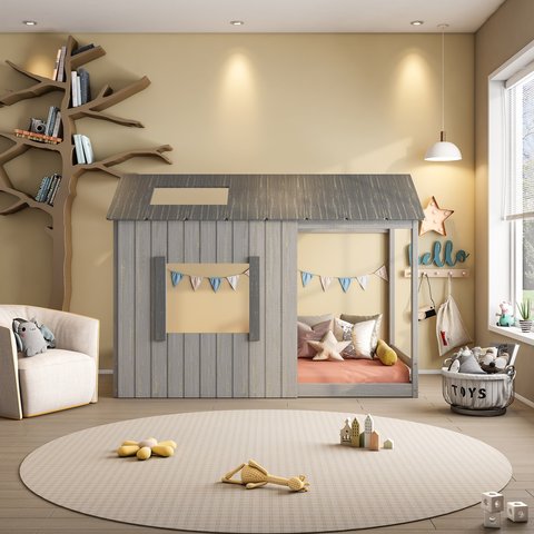 Cama Infantil Montessoriana Cabana Pkolino