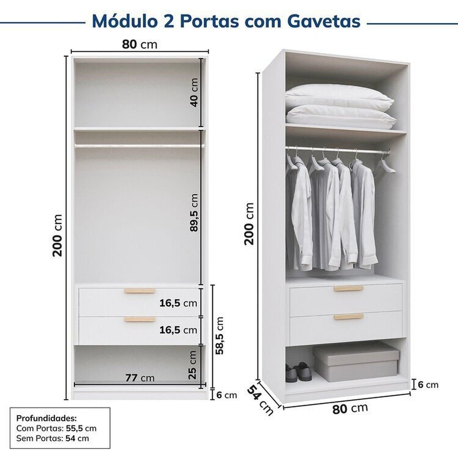 Guarda-roupa Modulado de Canto 8 Peças 10 Portas Jade Cabecasa Madeiramadeira - 11