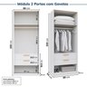 Guarda-roupa Modulado de Canto 8 Peças 10 Portas Jade CabeCasa MadeiraMadeira - 11