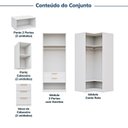 Ver imagem 4 de Guarda-Roupa Planejado de Canto 8 Peças 10 Portas Jade CabeCasa MadeiraOriginals Branco/Fosco/Avelã