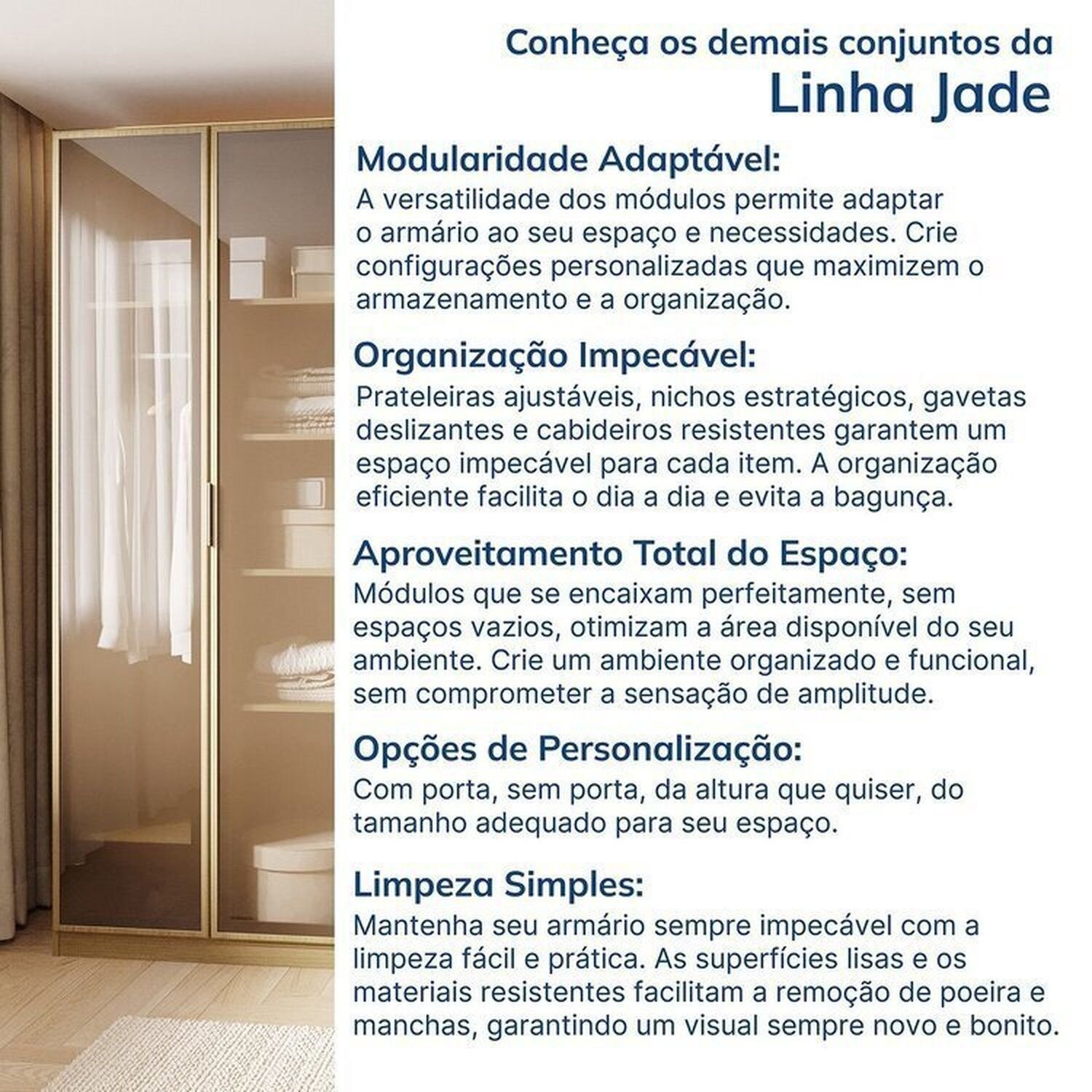 Guarda-roupa Modulado de Canto 8 Peças 10 Portas Jade Cabecasa Madeiramadeira - 16