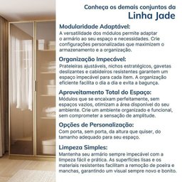 Guarda-Roupa Modulado de Canto 8 Peças 10 Portas com 2 Portas Reflecta Jade Cabecasa Madeiramadeira - 16