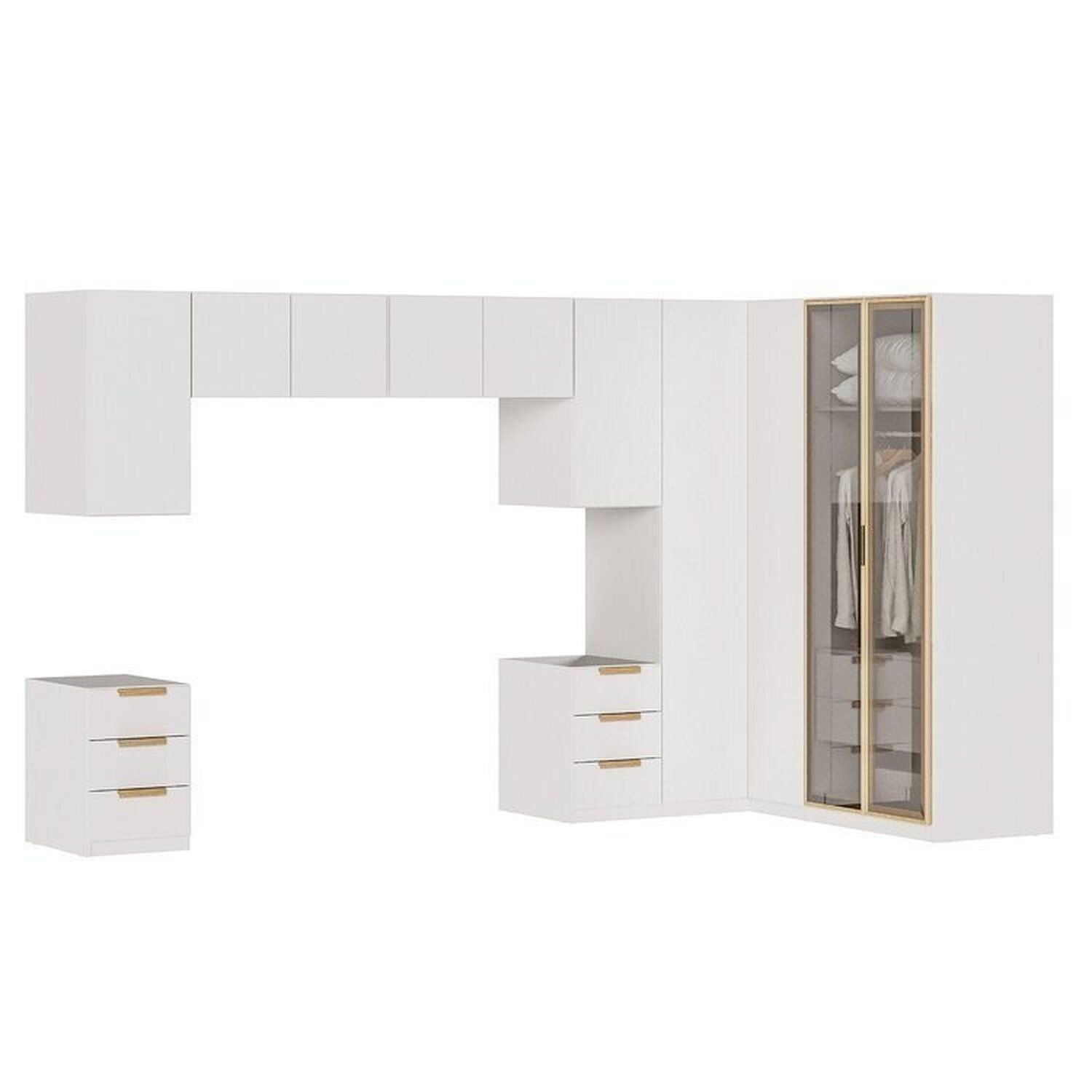 Guarda-roupa Modulado de Canto 8 Peças 10 Portas Jade Cabecasa Madeiramadeira - 18