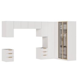 Guarda-Roupa Modulado de Canto 8 Peças 10 Portas com 2 Portas Reflecta Jade Cabecasa Madeiramadeira - 18