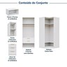 Guarda-roupa Modulado de Canto 8 Peças 10 Portas Jade Cabecasa Madeiramadeira - 4