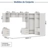 Guarda-roupa Modulado de Canto 8 Peças 10 Portas Jade Cabecasa Madeiramadeira - 3