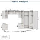 Ver imagem 3 de Guarda-Roupa Planejado de Canto 8 Peças 10 Portas Jade CabeCasa MadeiraOriginals Branco/Fosco/Avelã