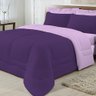 Edredom Casal 100% Algodão Kit 04 Peças Lilás com Roxo - 3