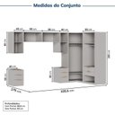 Ver imagem 3 de Guarda-Roupa Planejado de Canto 8 Peças 10 Portas Jade CabeCasa MadeiraOriginals Cinza/Urbano/Avelã