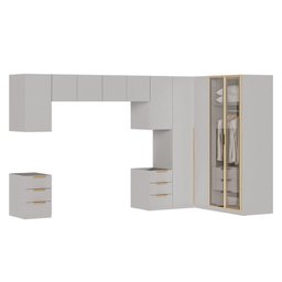 Guarda-Roupa Modulado de Canto 8 Peças 10 Portas com 2 Portas Reflecta Jade Cabecasa Madeiramadeira - 18