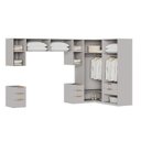 Ver imagem 5 de Guarda-Roupa Planejado de Canto 8 Peças 10 Portas Jade CabeCasa MadeiraOriginals Cinza/Urbano/Avelã