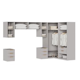 Guarda-Roupa Modulado de Canto 8 Peças 10 Portas com 2 Portas Reflecta Jade Cabecasa Madeiramadeira - 5